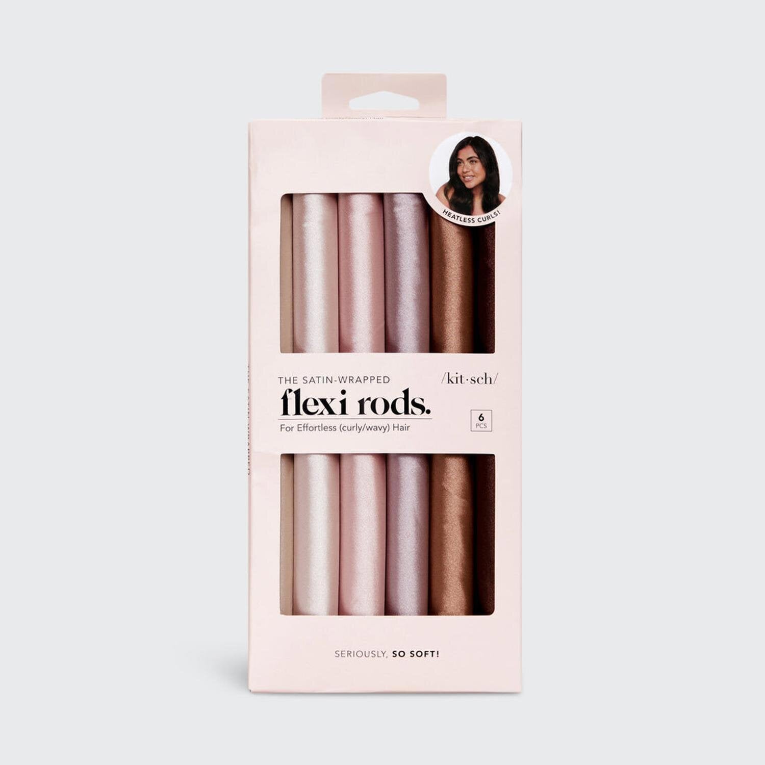 KITSCH Satin Wrapped Flexi Rods?6pc Set 1set?6pcs Fixed Size
