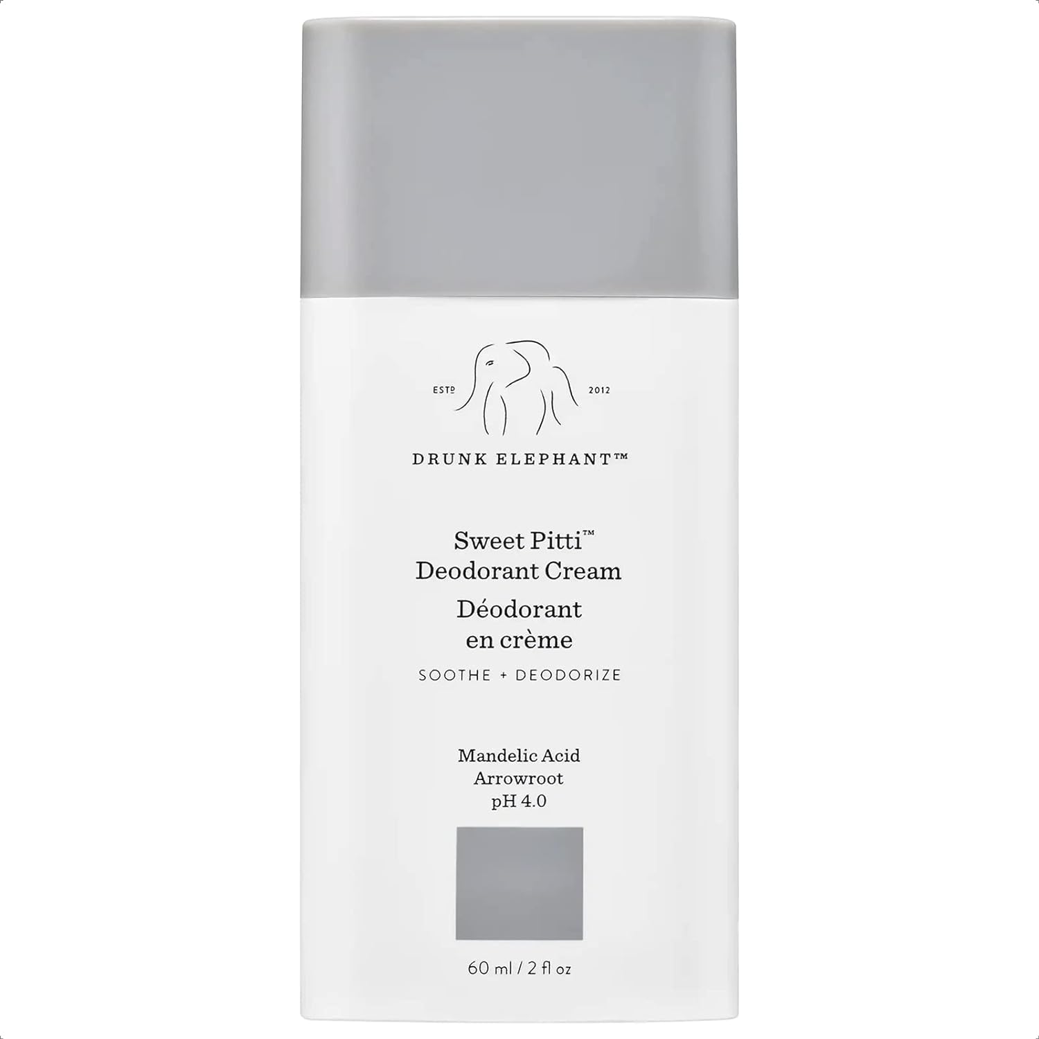 Drunk Elephant Sweet Pitti Deodorant Cream. Soothing and Moisturizing Underarm Deodorizing Cream (60 mL / 2 Fl Oz)