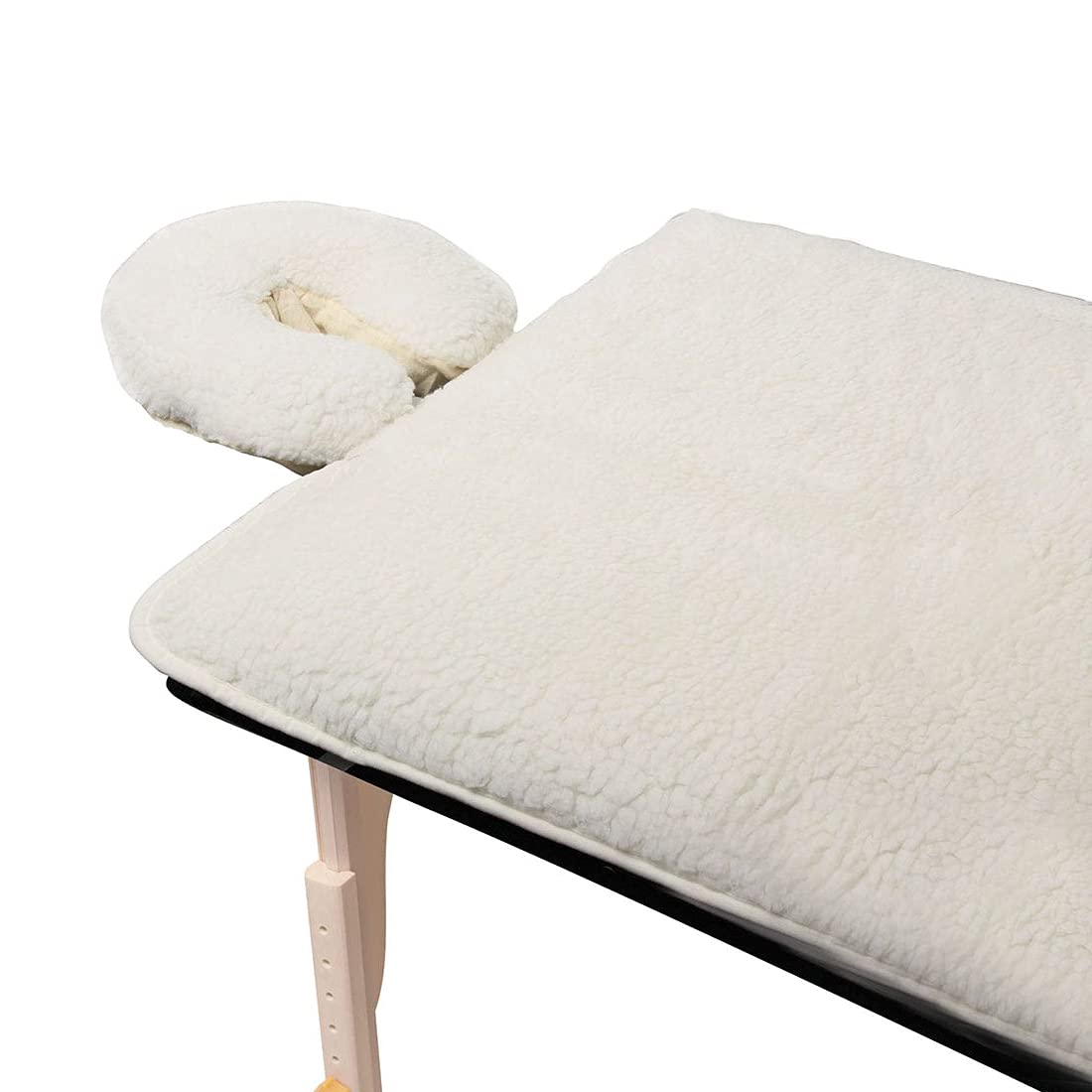 ForPro Premium Fleece Massage Pad Set, Natural, Extra Soft, Hypoallergenic, for Massage Tables, Includes Pad and Face Rest Cover, 31Ó W x 72Ó L