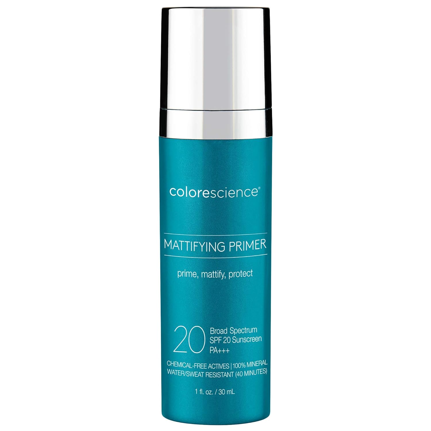 Colorescience Mattifying Perfector Face Primer, Water Resistant Mineral Sunscreen, Broad Spectrum 20 SPF UV Skin Protection, 1 Fl oz