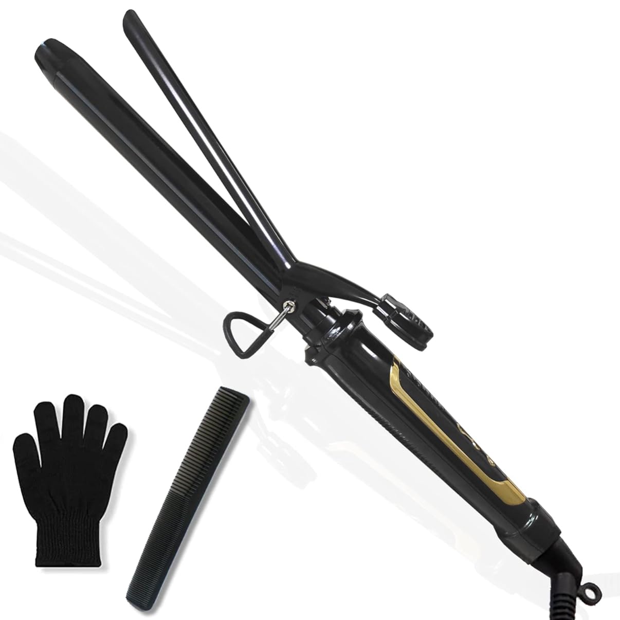 abp 1 Inch Curling Iron with Ceramic Coating Barrel for Long/Medium Hair, Extra Long Barrel Curling Iron,Instant Heat up to 450¡F with clamp,Hair Waving Style Tool for Girls & Women