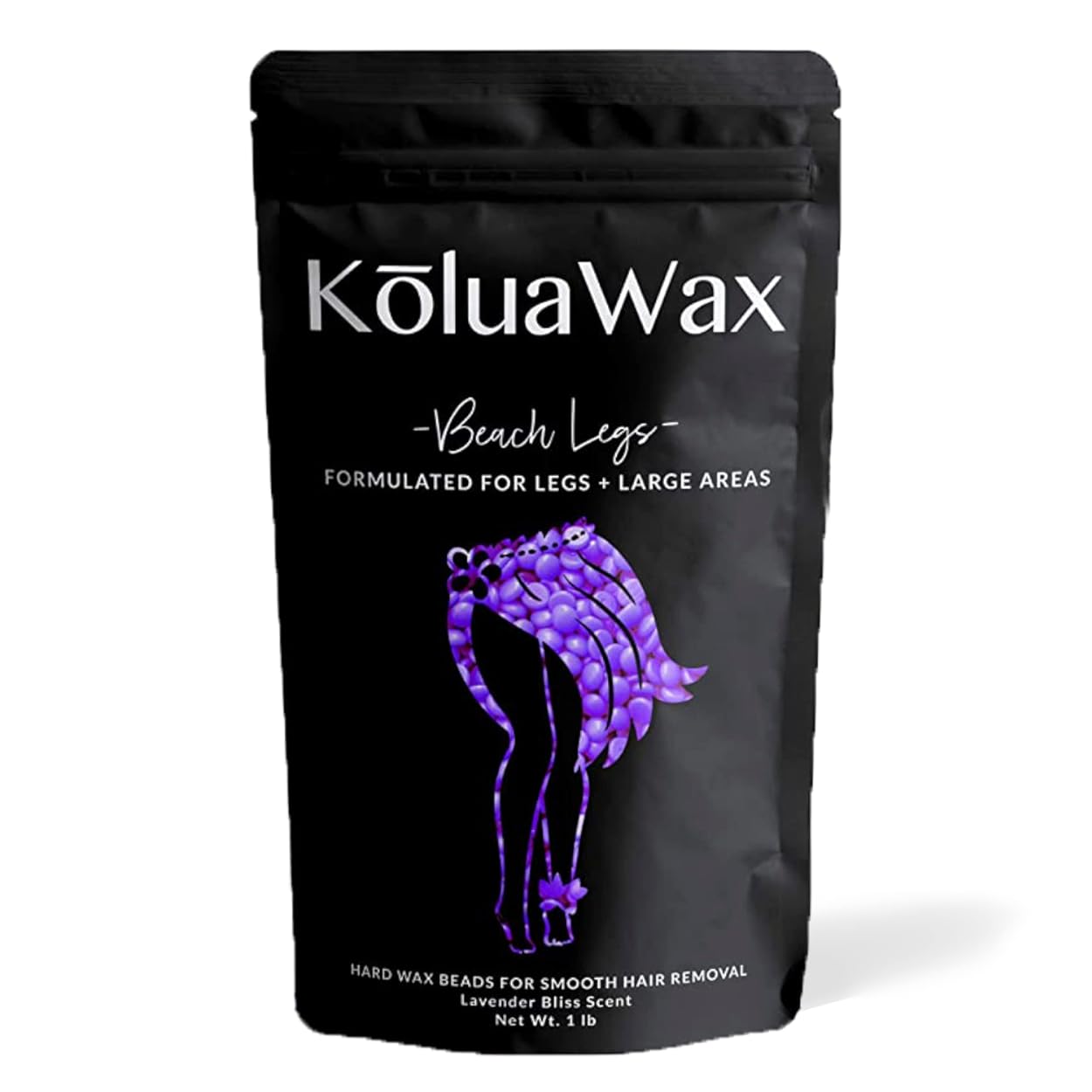 KoluaWax Hard Wax Beads for Hair Removal - Legs, Arms, Back, Chest, Large Areas & Curves - 1LB Refill Pearl Beads for Wax Warmer Kit - For All Skin Types & Sensitive Skin | Lavender
